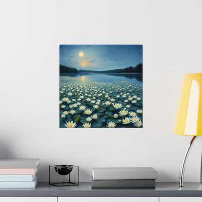 Póster de naturaleza serena, decoración del hogar, arte mural relajante, regalo para amantes de la naturaleza, decoración para espacios de meditación, impresiones de paisajes florales