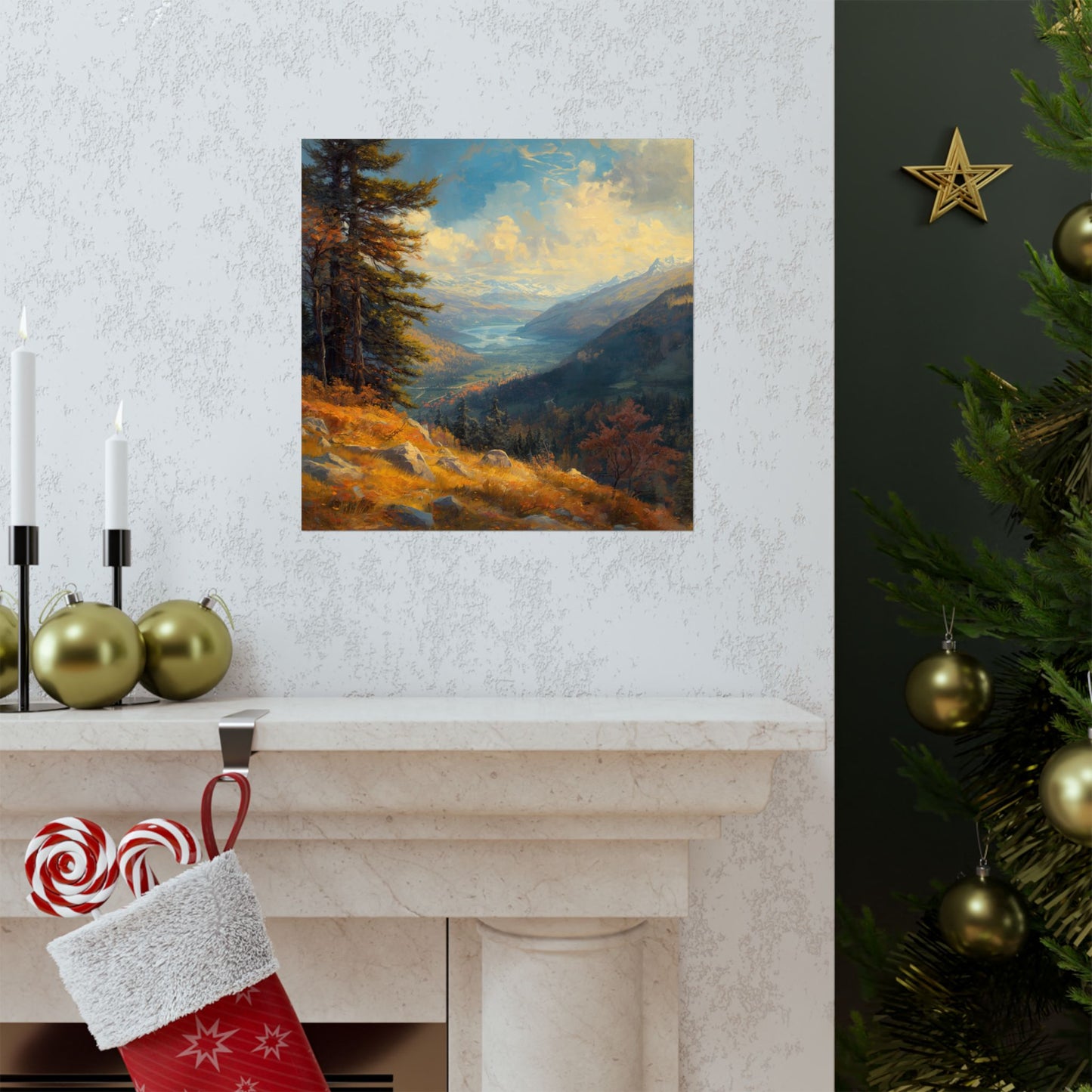 Posters - Scenic Mountain Valley Landscape