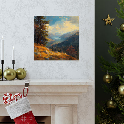 Posters - Scenic Mountain Valley Landscape