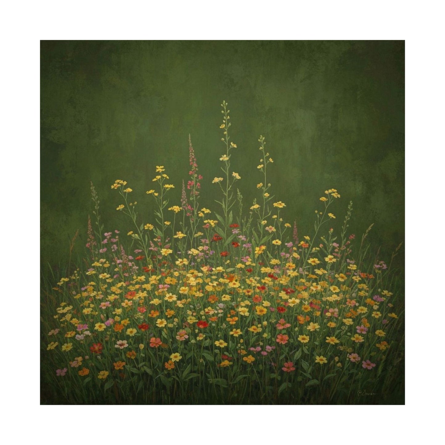 Digital download Vertical Posters - Antique Wildflowers Design