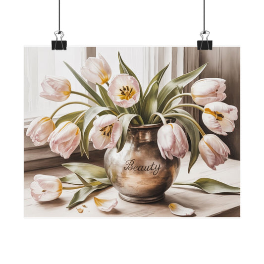 Vintage Tulips Poster