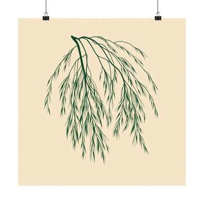 Poster - Willow Leaves Design
