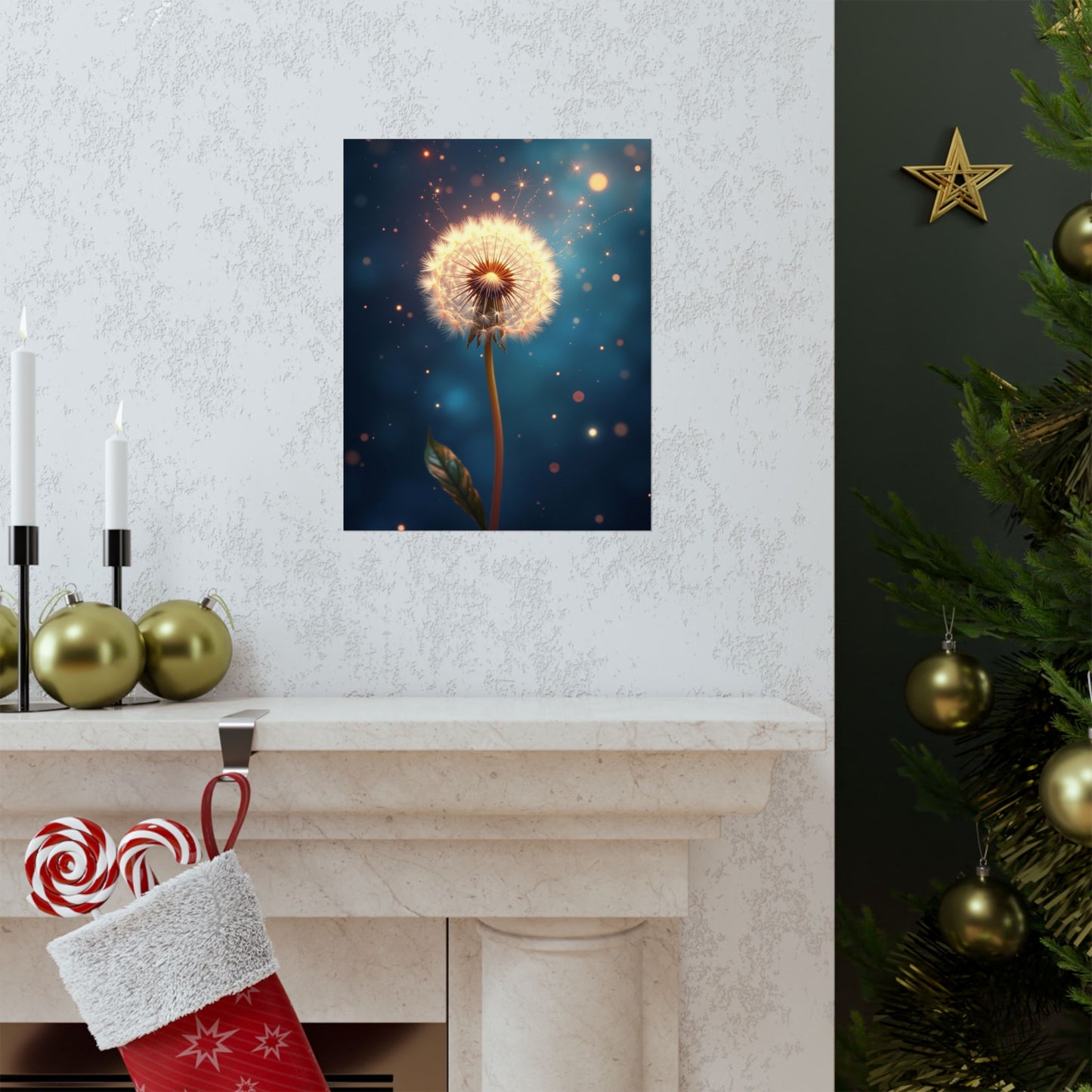 Digital download Dandelion Dream Matte Poster, Inspirational Wall Art, Home Decor, Nature Print, Gift for Her, Boho Wall Art