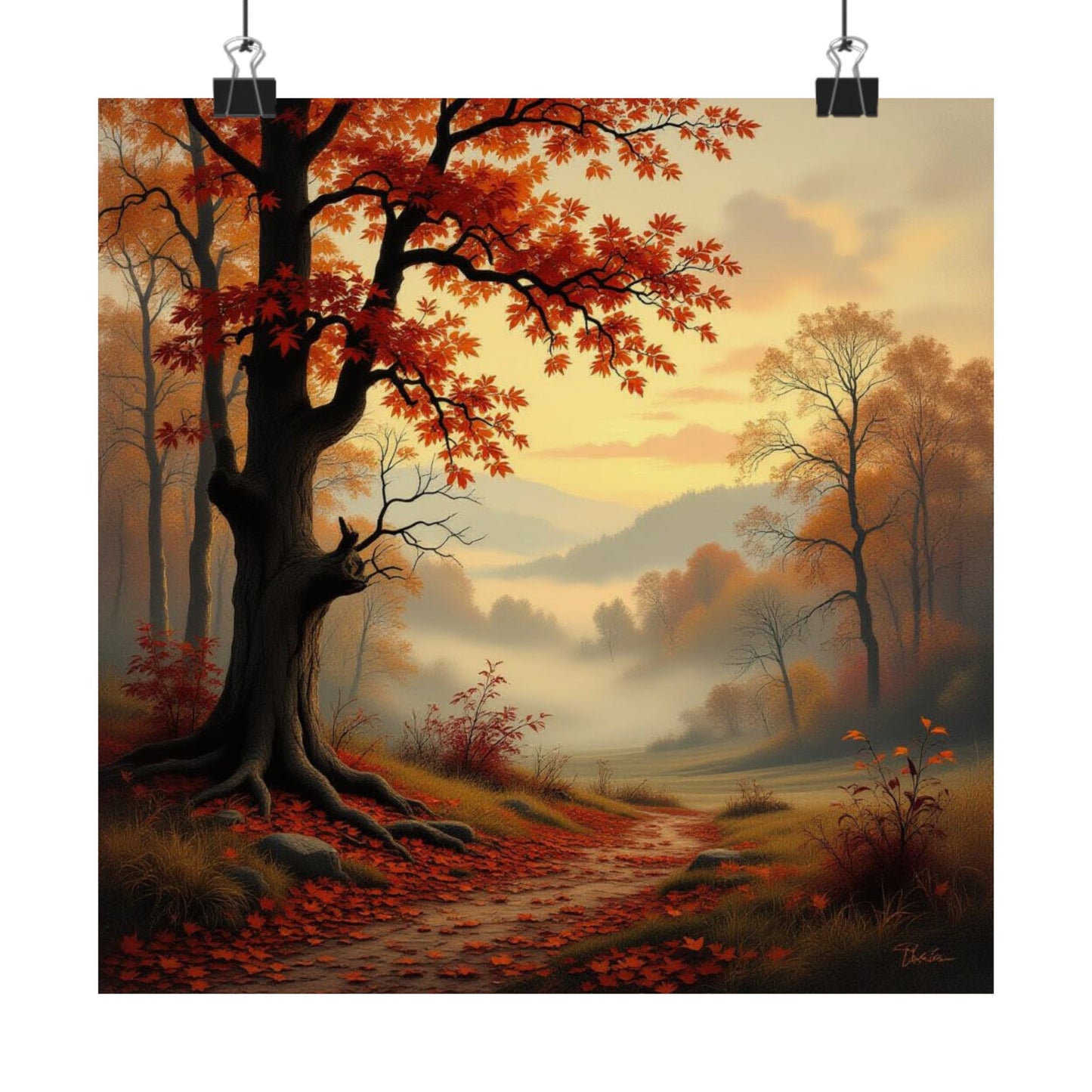Digital download Posters - Autumn Landscape Matte Fall Decor