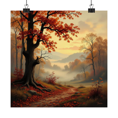 Digital download Posters - Autumn Landscape Matte Fall Decor