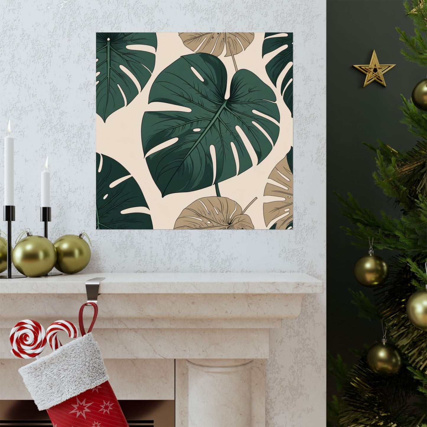 Poster - Tropical Leaf Wall Art, Boho Decor