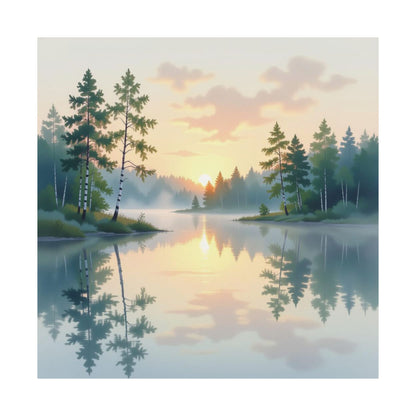 Serene Nature Wall Art Print, Matte Vertical Posters, Scenic Home Decor, Tranquil Sunset Print, Outdoor Lover Gift, Peaceful Landscape