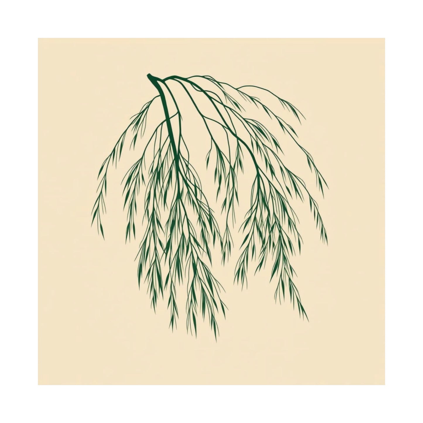 Poster - Willow Leaves Design