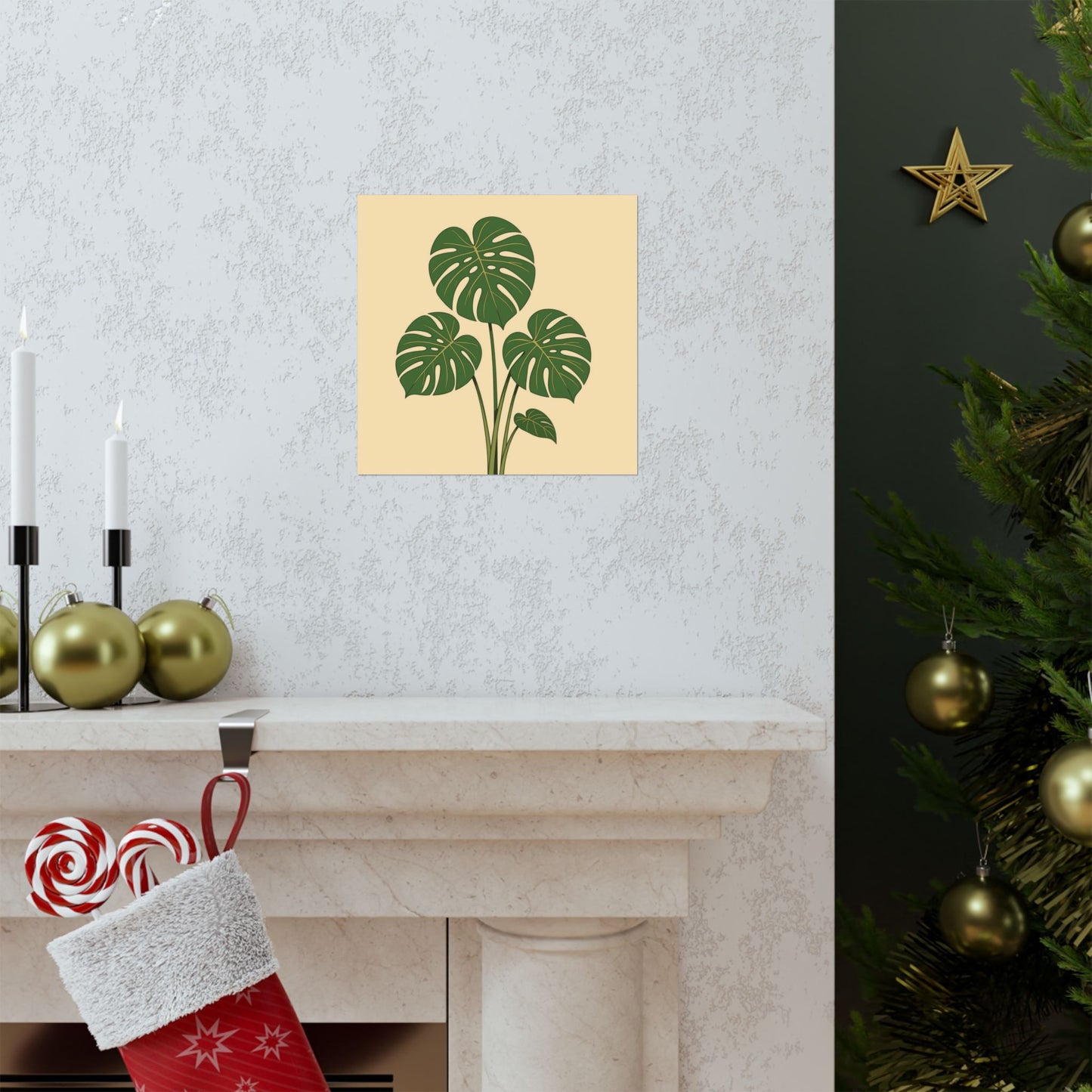 Digital download Poster Monstera Leaf Design