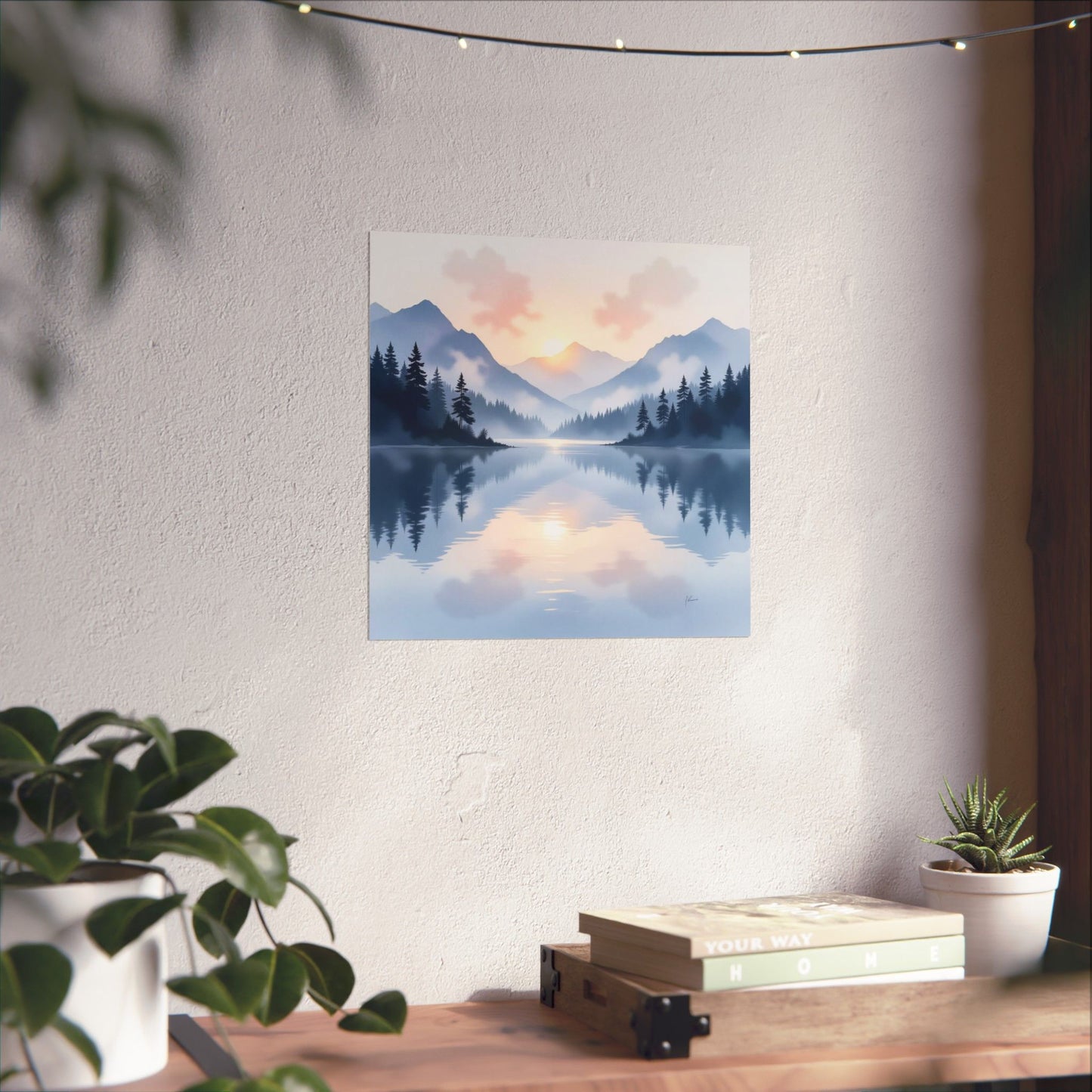 Serene Landscape Posters, Matte Art Prints for Home Decor, Nature Wall Art, Gift for Nature Lovers, Cozy Living Room Decor