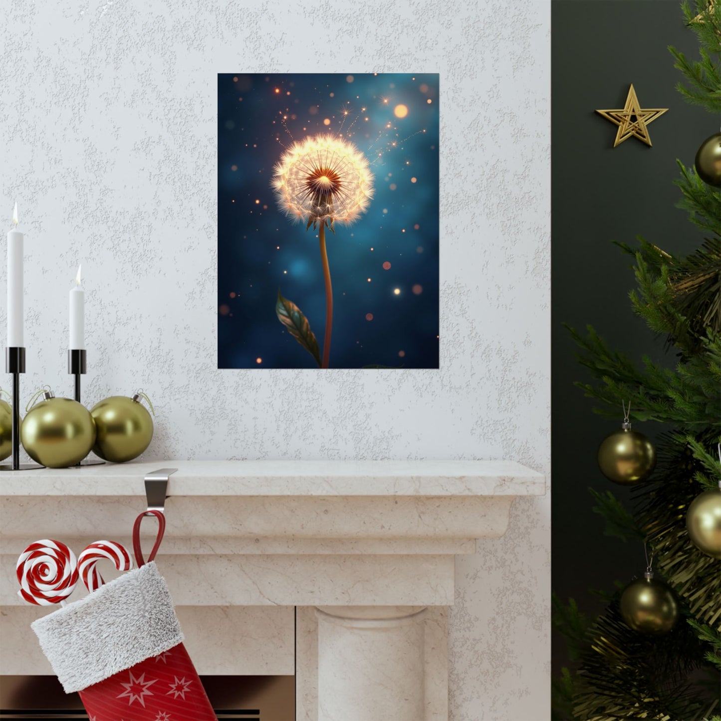 Digital download Dandelion Dream Matte Poster, Inspirational Wall Art, Home Decor, Nature Print, Gift for Her, Boho Wall Art