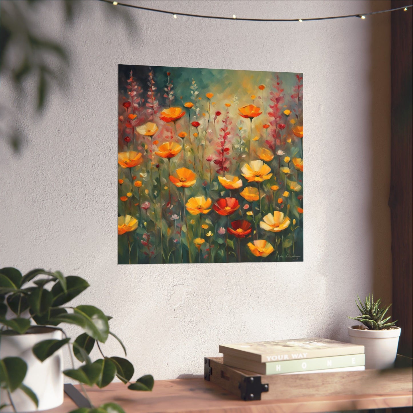 Digital download Poster Wild Flowers Impressionist Style