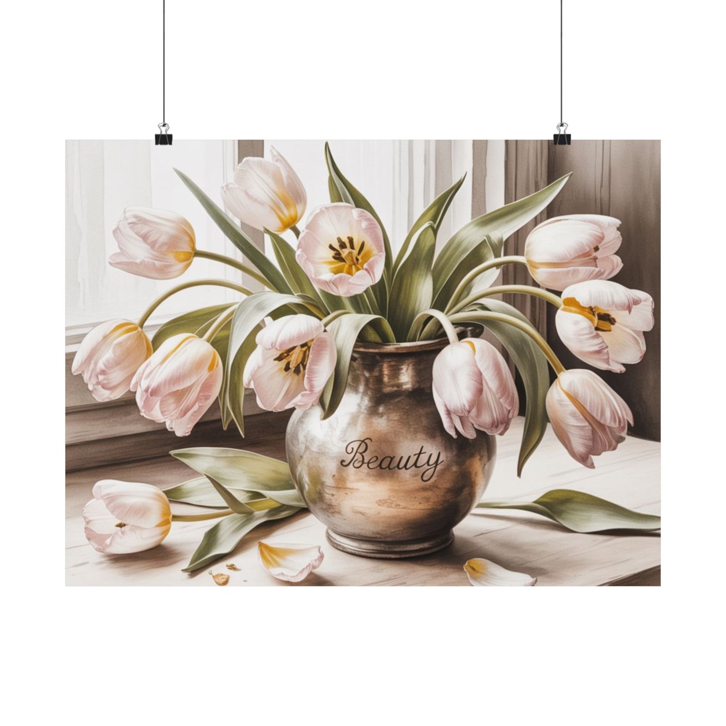 Digital download antique Tulips Poster
