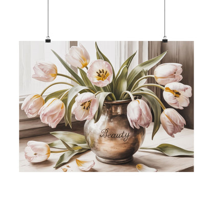 Digital download antique Tulips Poster