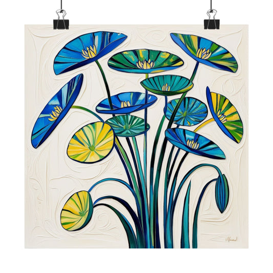 Impression florale vibrante, affiches mates, décoration d'intérieur colorée, imprimé botanique, œuvre d'art inspirée de la nature