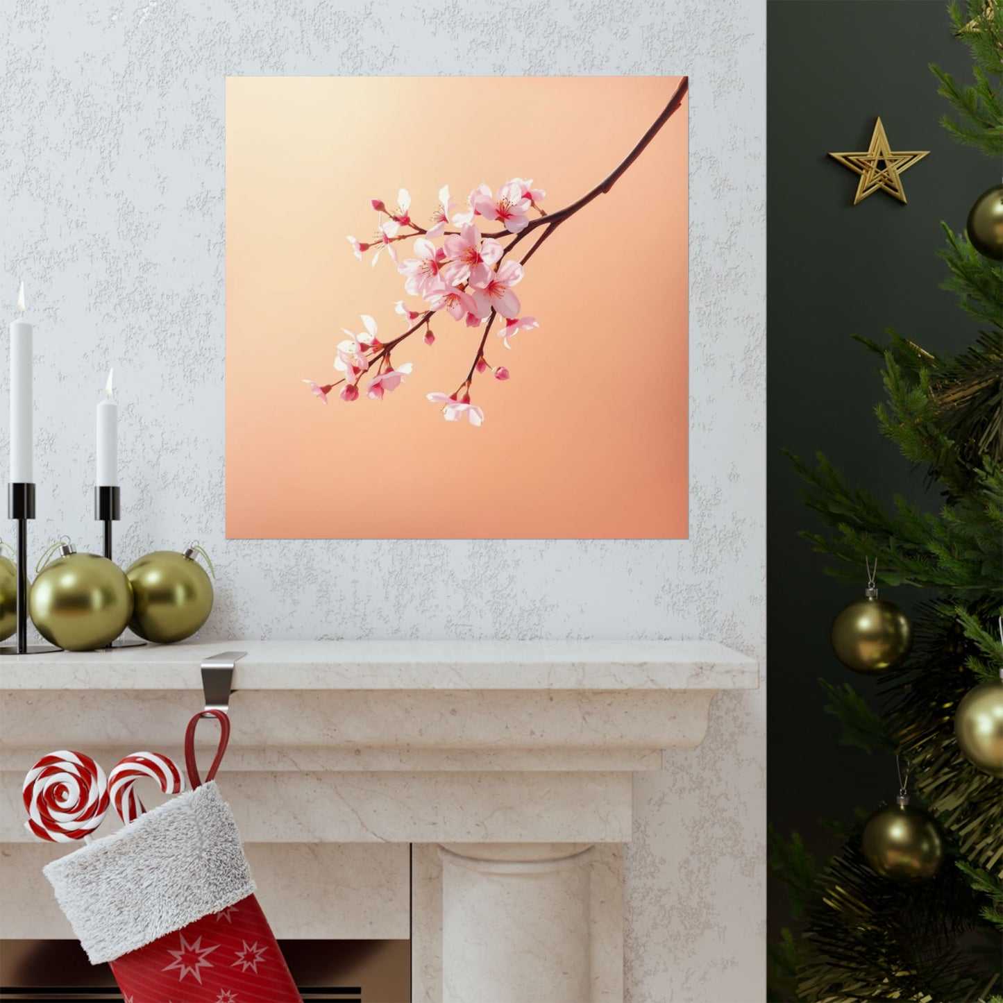 Blossom Serenity Poster, Floral Wall Art, Spring Decor, Minimalist Home Decor, Gift for Nature Lovers, Aesthetic Room Decor