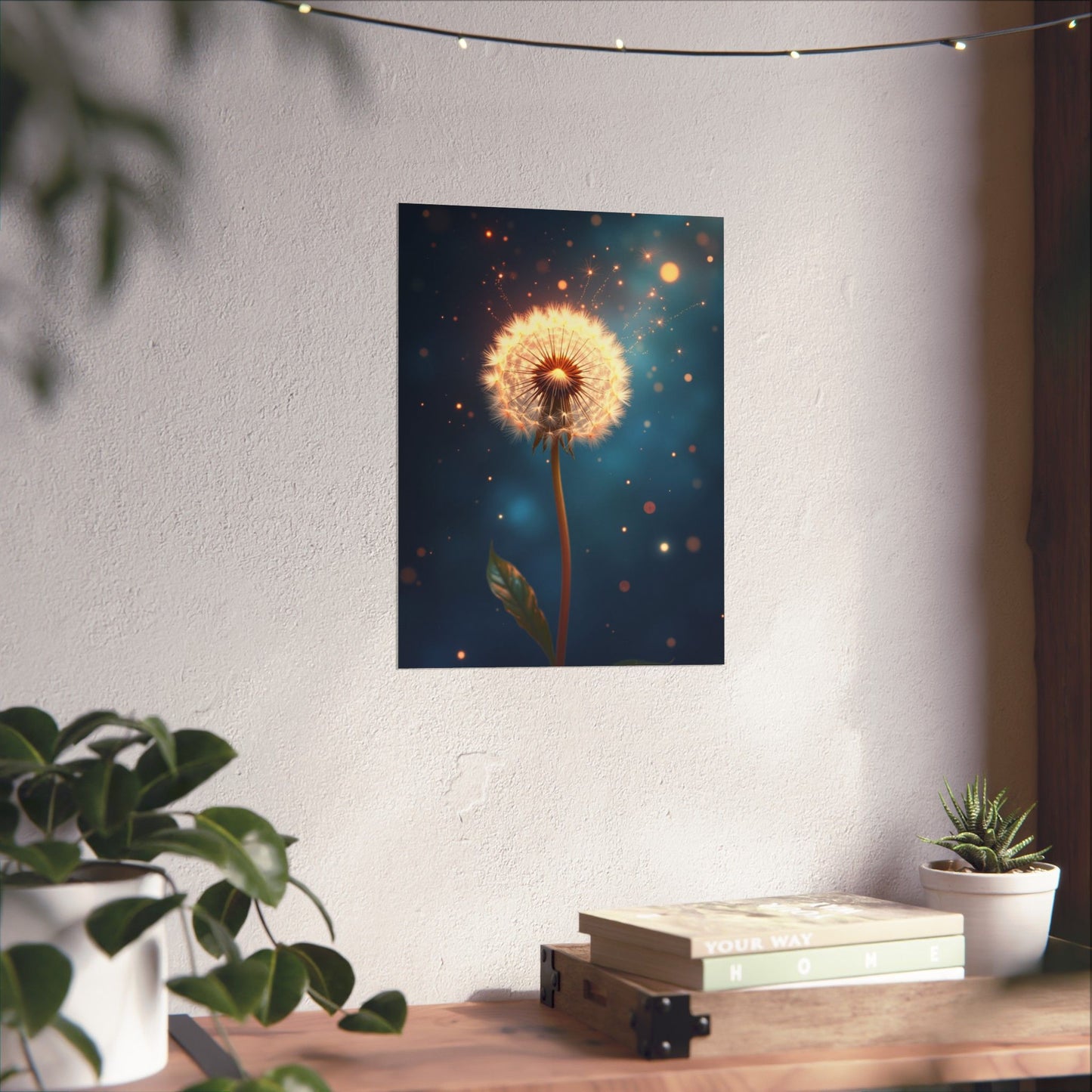 Digital download Dandelion Dream Matte Poster, Inspirational Wall Art, Home Decor, Nature Print, Gift for Her, Boho Wall Art