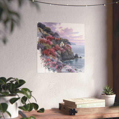 Digital download Coastal House Matte Poster