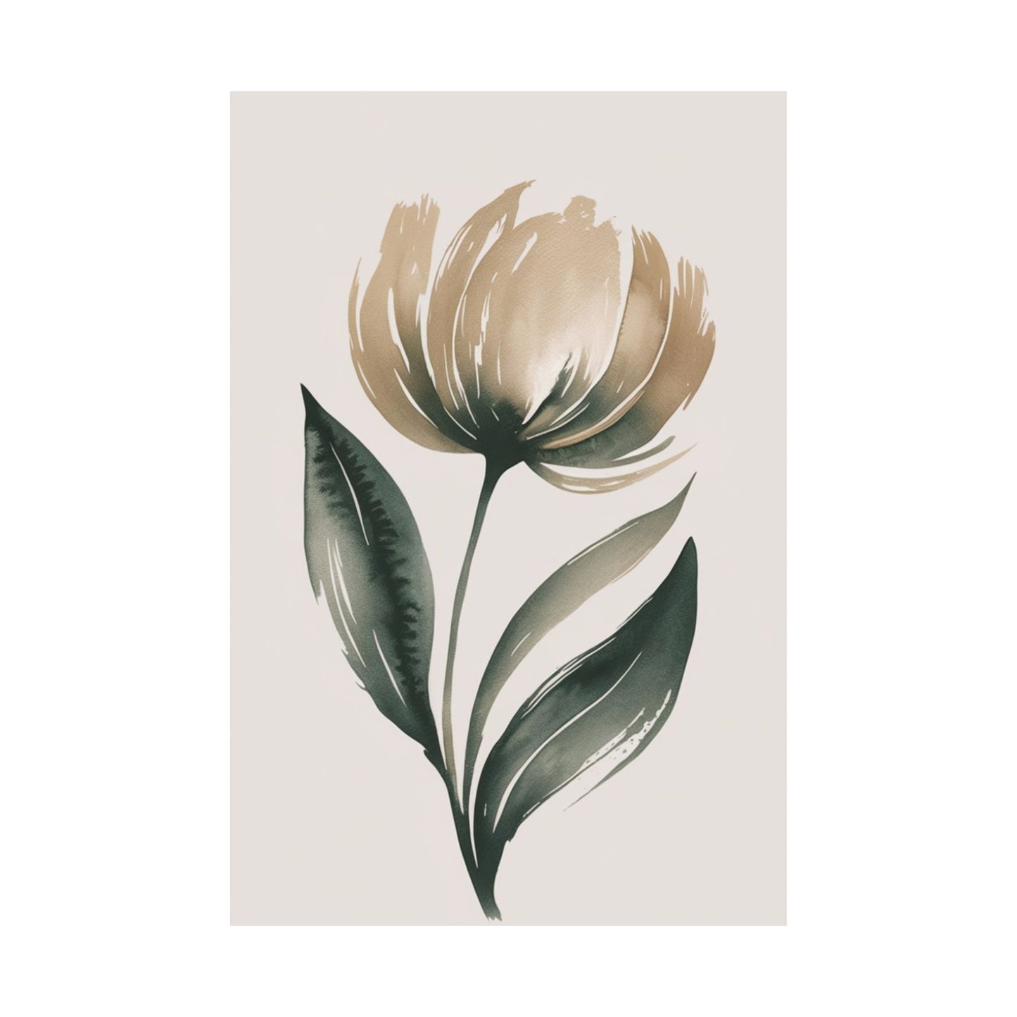 Téléchargement numérique : affiche florale élégante et mate, art mural minimaliste, décoration d'intérieur, cadeau pour elle, art mural de bureau, art inspiré de la nature