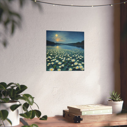Póster de naturaleza serena, decoración del hogar, arte mural relajante, regalo para amantes de la naturaleza, decoración para espacios de meditación, impresiones de paisajes florales