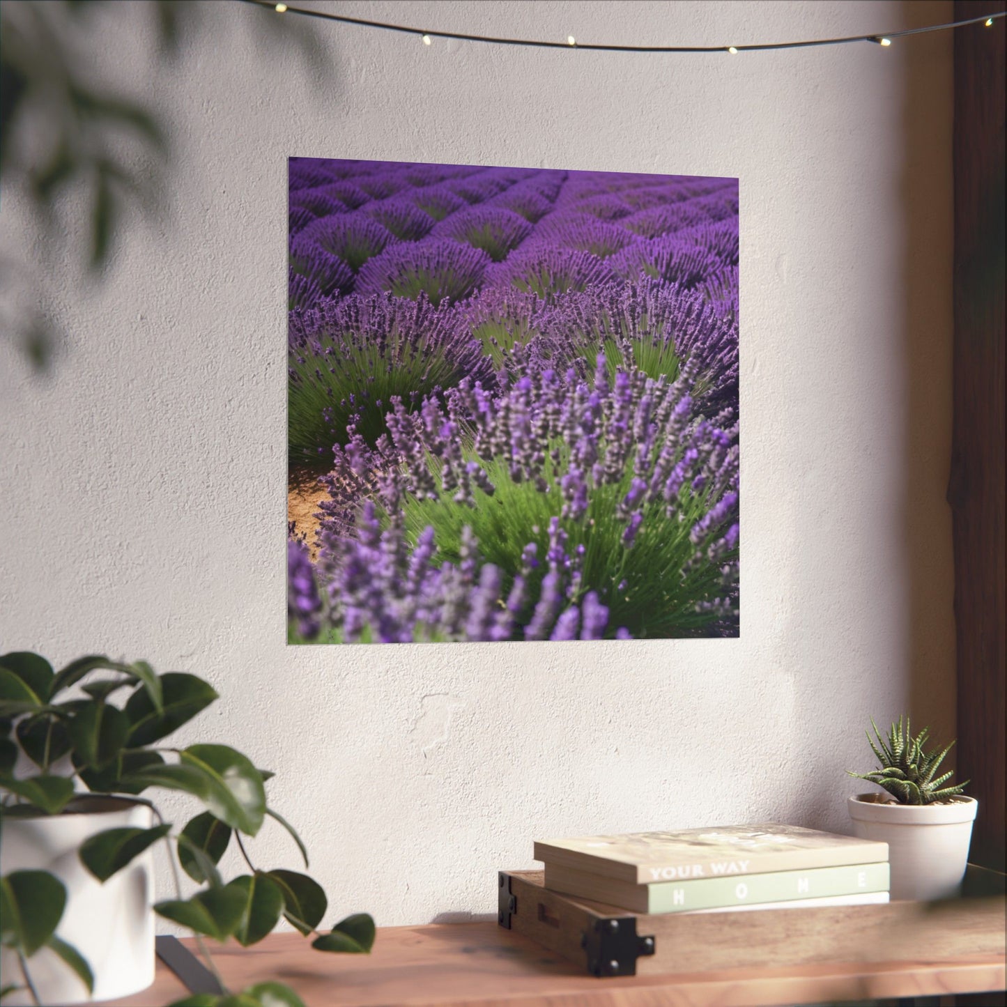 Pósteres mate de campo de lavanda, arte mural natural, decoración floral para el hogar, regalo para amantes de las plantas, impresiones de serenidad, decoración con lavanda