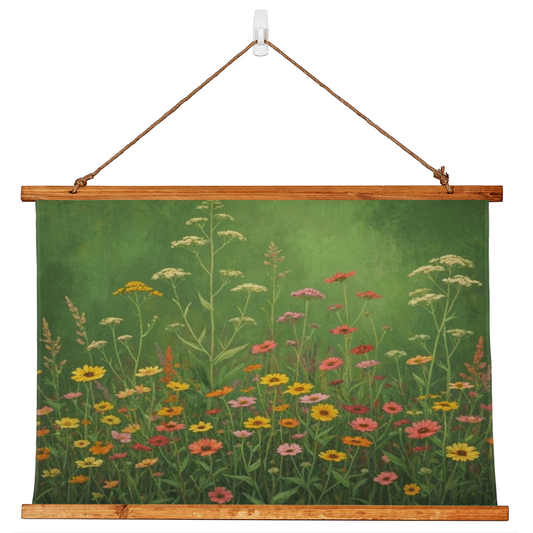 Antique poster of wildflowers