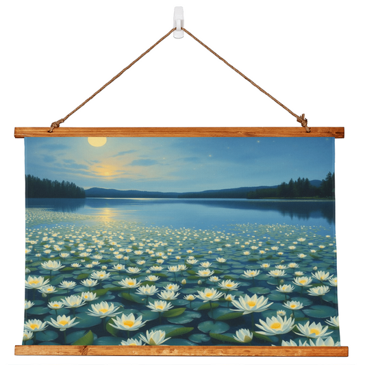 Sunset and waterlilies monet style
