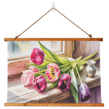 Antique tulips poster