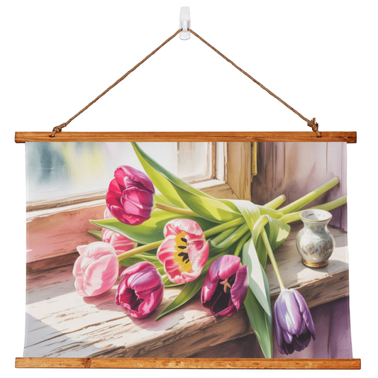 Antique tulips poster