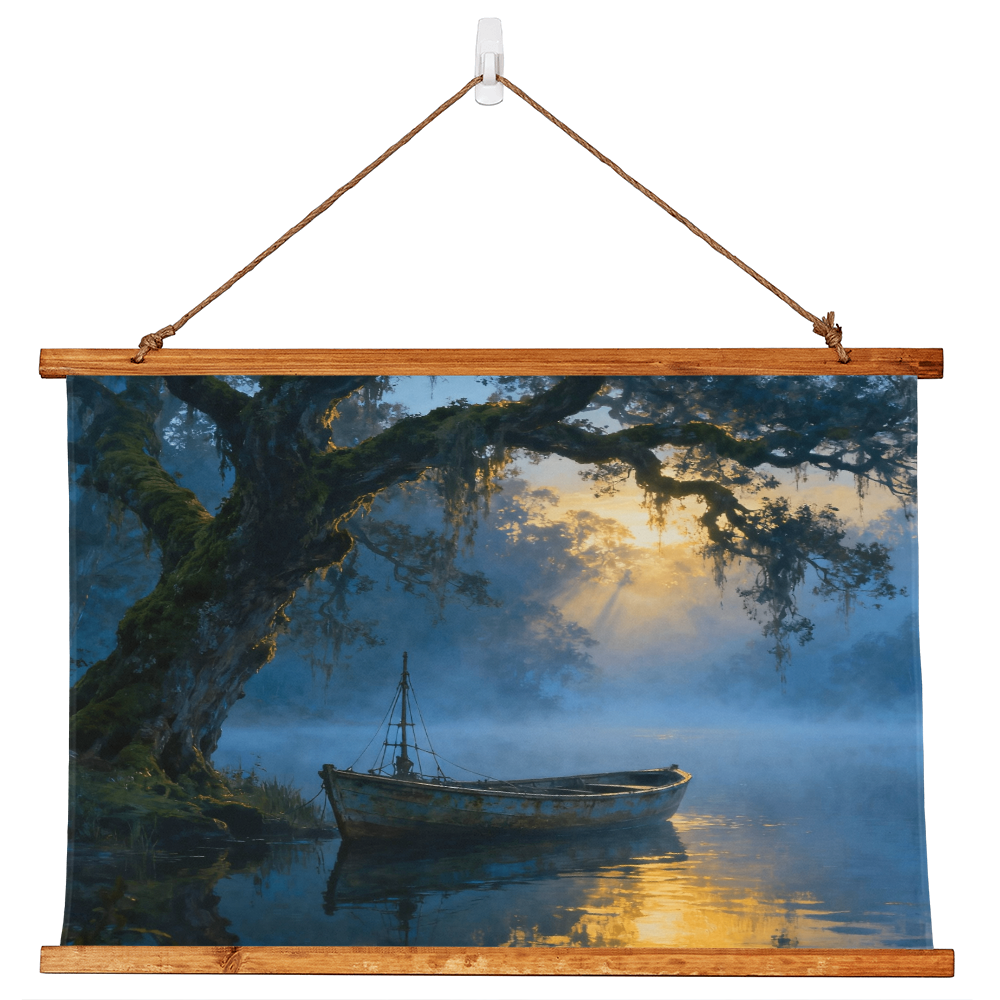 Coastal landscape at sunset