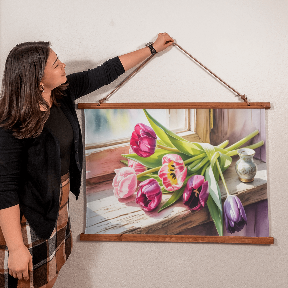 Antique tulips poster