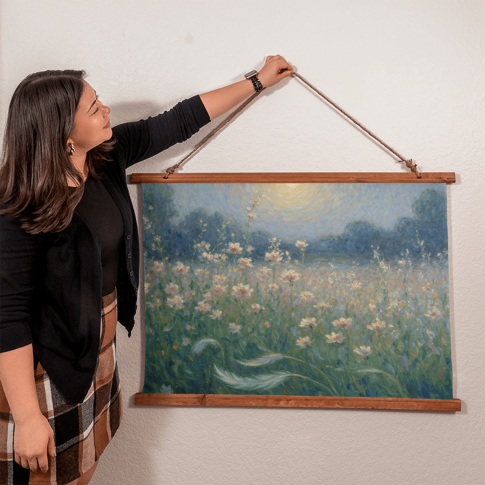 Sunset and wildflowers Monet style