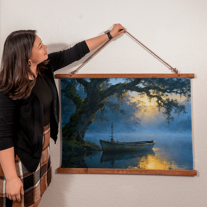 Coastal landscape at sunset