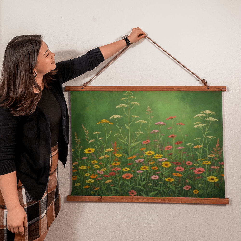 Antique poster of wildflowers