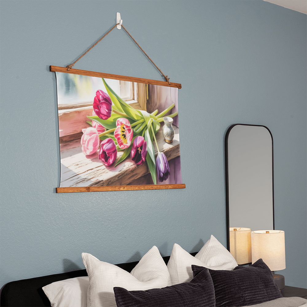 Antique tulips poster