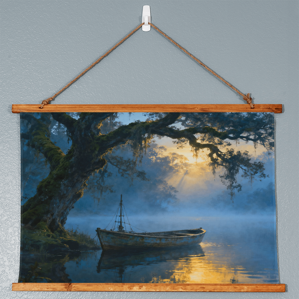 Coastal landscape at sunset