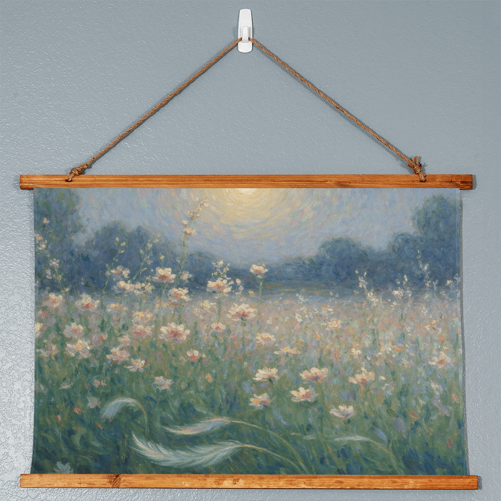 Sunset and wildflowers Monet style