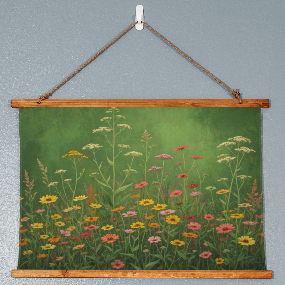 Antique poster of wildflowers