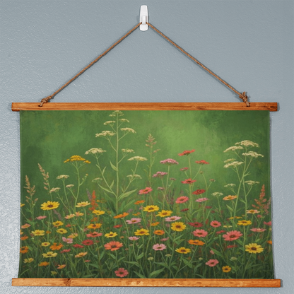 Antique poster of wildflowers