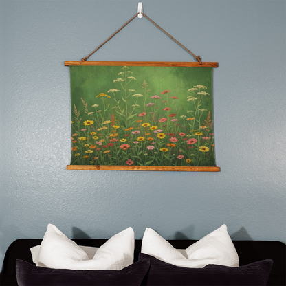 Antique poster of wildflowers
