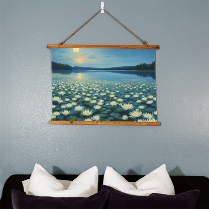 Sunset and waterlilies monet style